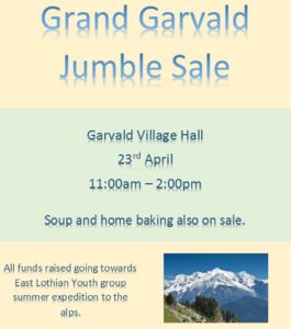 jumble sale 23rd April 11-2pm