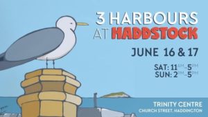 3 harbours arts festival at haddstock - poster