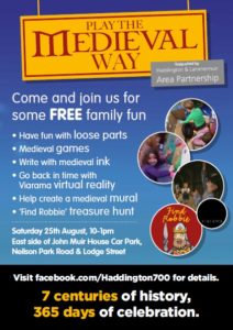 Free event Medieval games and activities 25 August 10-1pm